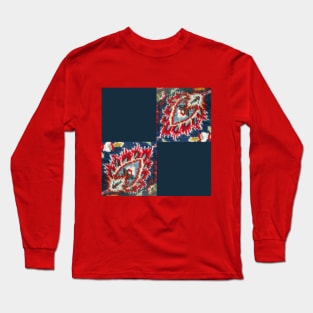 colorful flower pattern, floral designs, minimal art, abstract art, floral pattern, antique rug photo , For custom orders please DM me. Long Sleeve T-Shirt